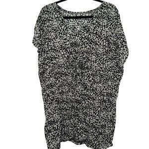 H&M Womens Black & White Patterned Blouse S